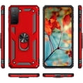 thumbnail image 2 of Grade Drop Impact for Samsung Galaxy S21 FE Case Galaxy S21 FE 5G Case 360 Metal Rotating Ring Kickstand Holder Armor Heavy Duty Shockproof Cover for Galaxy S21 FE Phone Case (Red), 2 of 17