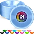 thumbnail image 5 of DecorRack 24 Small Disposable Plastic Bowls, 7 inch Party Bowls, Light Blue (Pack of 24), 5 of 5