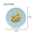 thumbnail image 4 of 60 Inch Round Tablecloth with White Lace Trim Fall Table Cover for Elegant Dining Decor Sunflower Oil Painting, 4 of 8