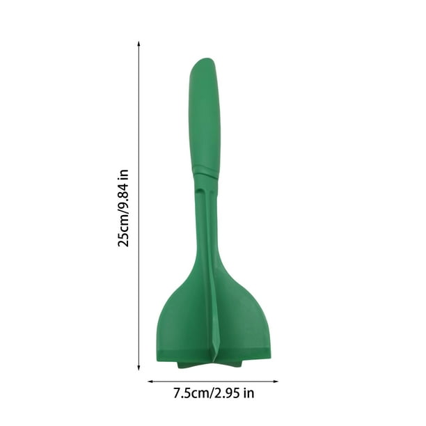 3 Pcs Hachoir à Viande en Silicone Spatule à Fentes et Spatule à Salade Résistant à la Chaleur Hachoir à Hamburger en Nylon Antiadhésif Outil pour Mélanger et Hacher la Viande, Noir