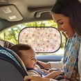 thumbnail image 2 of Yuyamidu Cute Axolotl Car Rear Window Sun Shade Strawberry Car Side Window Sunshade Flower Car Sun Shade 2 Pack Foldable Car Window Shades for Baby Kids Pink Car Accessories, 2 of 7