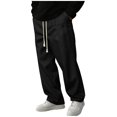 thumbnail image 2 of Mens Sweatpants with Pockets and Drawstring Elastic Waist Straight Leg Pants Casual Solid Color Loose Comfortable Athletic Workout Trousers Pant, 2 of 6