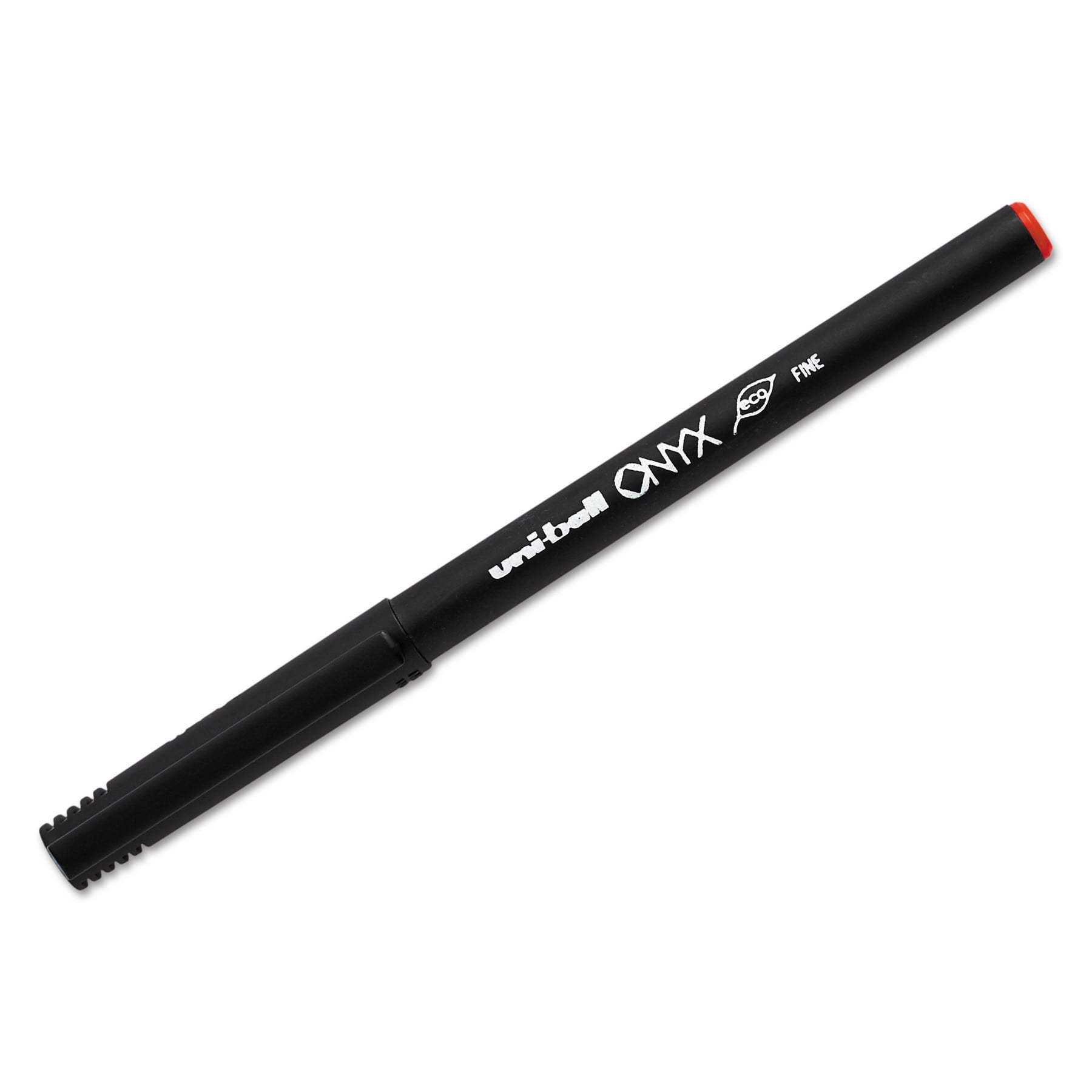 uni-ball Onyx Roller Ball Stick Dye-Based Pen, Red Ink, Fine, Dozen