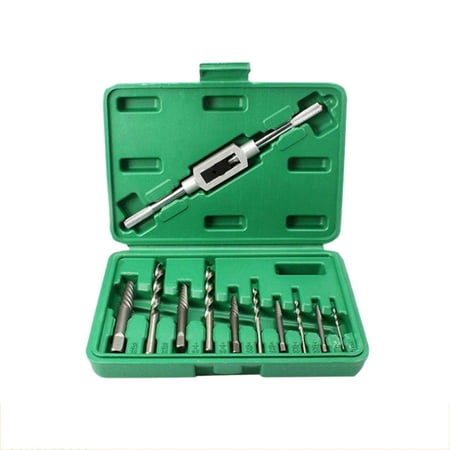 

11Pcs Damaged Screw Extractor Set Remove Stripped or Broken Screws Bolt Fastener Easy Out with Right Handed Boring Drill Bit Set 3-10Mm