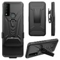thumbnail image 5 of Compatible for TCL 30 XE 5G Case with Holster Belt Clip Hybrid Shockproof Protective Phone Cover with Kickstand - Black, 5 of 5