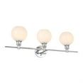 thumbnail image 4 of Collier 3 light Chrome and Frosted white glass Wall sconce, 4 of 5
