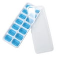 thumbnail image 2 of 1 Pc Covered Ice Tray Set With 14 Ice Cubes Molds Flexible Rubber Plastic , Xinsrenus Under $5! 1 Pc Covered Ice Tray, 2 of 6