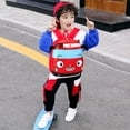 thumbnail image 2 of 3D Cartoon Bus Backpack Cute Kindergarten Knapsack for Boys Girls (Yellow), 2 of 6