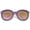 Purple-Gold / Purple Mirror, variant on sunglassLA - Women's Transparent Glitter Frame Ultra Slim Metal Temple Round Sunglasses 56mm - 56mm