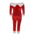 thumbnail image 2 of Combinaison de Noël pour Femmes Adultes Pyjama Père Noël Grenouillère Pjs Rouge, 2 of 7