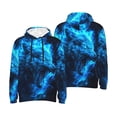 thumbnail image 6 of Bingfone Blue Fire Wolf Men's Drawstring Hoodie Long Sleeve Pocket Sweatshirts-X-Large, 6 of 6