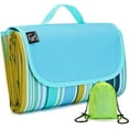 thumbnail image 1 of REDCAMP Extra Large Picnic Blanket Waterproof Sandproof, Durable Oxford Foldable Picnic Mat Outdoor Blanket for Lawn Park Beach Travel, Portable with Tote Bag, Blue Green Yellow, 1 of 8