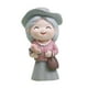 thumbnail image 1 of Figura de anciano, decoración de tartas, estatua, artesanía de resina, muñeco de abuelos de viaje Abuela, 1 of 9