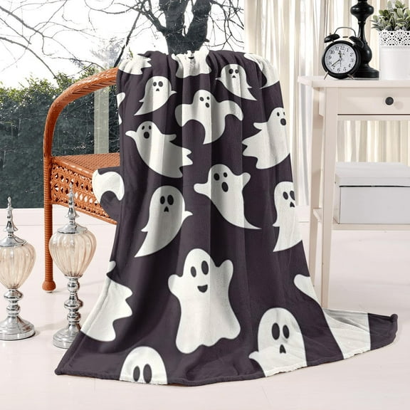 Witchcraft Halloween Blanket 50x60 - Cauldron Spell Book Design Ultra Soft Plush Microfiber Throw