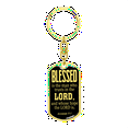 thumbnail image 4 of Blessed Is The Man Jeremiah 17:7 Swivel Keychain Dog Tag Stainless Steel or 18k Gold, 4 of 8