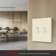 thumbnail image 5 of ENERLITES Screwless Double Toggle Switch Wall Plate, Child Safe Dual Cover, Standard Size 2-Gang, Unbreakable Polycarbonate Thermoplastic, Light Almond, 5 of 5
