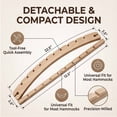 thumbnail image 4 of Detachable Hammock Spreader Bar, 2Pcs Sturdy Lightweight Wooden Crossbars, Heavy Duty Hammock Support Rods Prevent Sagging Bunching Stable Even Support for Patio Backyard Camping Garden Replacement, 4 of 7