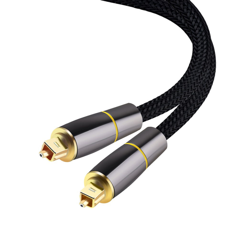 Premium Optical Fiber Tos Link Digital Audio SPDIF Toslink Gold Cable 1m 2m 3m 