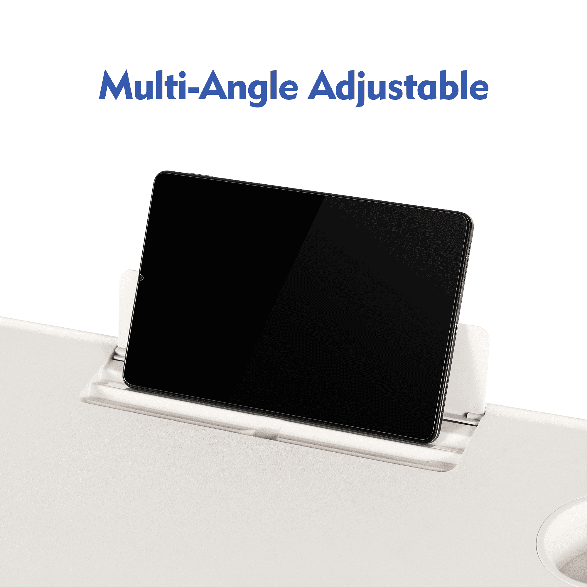 (3 pack) Mainstays 26 in Adjustable Height Personal Folding Table with Cupholder and Tablet Holder, White