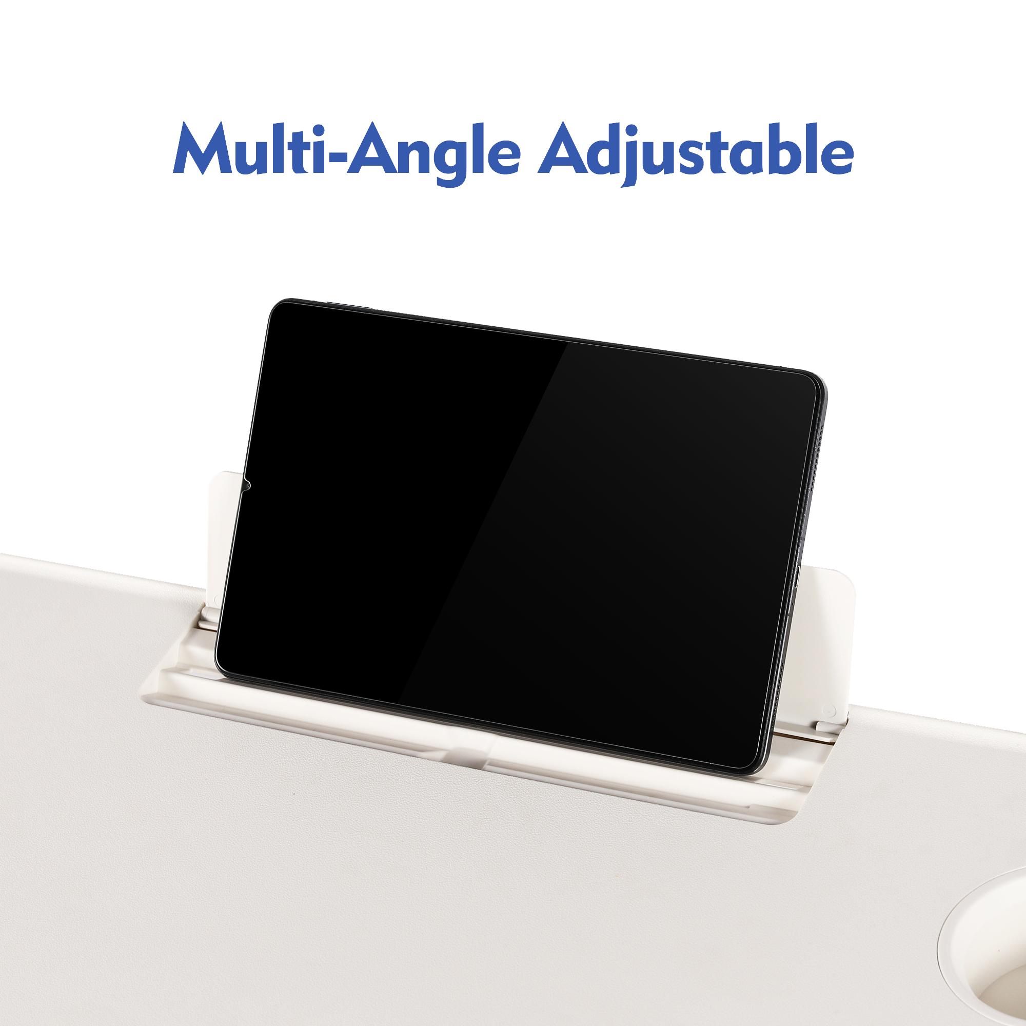 Mainstays 26 in. Adjustable Height Personal Folding Table, White photo 5