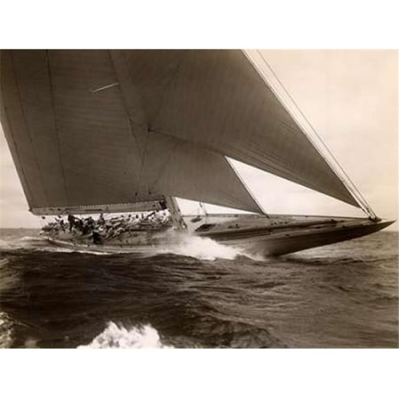Selected Artworks PDX3LE635SMALL J Class Sailboat 1934 Poster Print by Edwin Levick&#44; 11 x 14 - Small