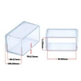 thumbnail image 2 of Flyshop 12PCS Chair Leg Caps, PVC Furniture Floor Protectors, Non-Scratch Rectangle Table Chair Leg Tips Caps, 1" x 2", 25 x 50mm, Transparent, 2 of 7