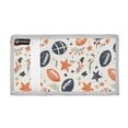 thumbnail image 2 of JIALIOU Nylon Trifold Card Wallet with ID Window Zipper Pocket for Men Women Teen Rugby Leaves Star, 2 of 7