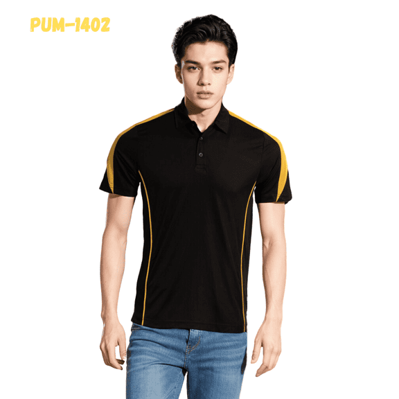Men’s Stylo Polo – Mesh Block with Piping