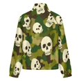 thumbnail image 6 of Jackets for Women Winter Coat Jackets Flannel Stand Collar Jacket(Skulls Camouflage Pattern,Size:S-4XL), 6 of 7