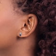 thumbnail image 3 of Sterling Silver Rhodium-plated Created Sapphire & Diam. Earrings QBE23SEP, 3 of 4