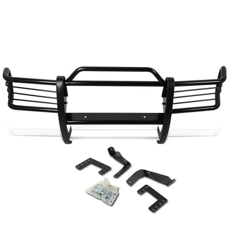 For 1993 to 1998 Jeep Grand Cherokee ZJ Front Bumper Protector Brush Grille Guard (Black) 94 95 96 97
