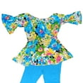 thumbnail image 2 of Maria Elena Toddler Girl's Peasant Tunic and Leggings Outfit-Blue (4T), 2 of 3