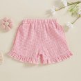 thumbnail image 3 of WOYY Toddler Girl Gingham Plaid Shorts Elastic Waist Ruffle Shorts Bottoms, Sizes 9M-4T, 3 of 5