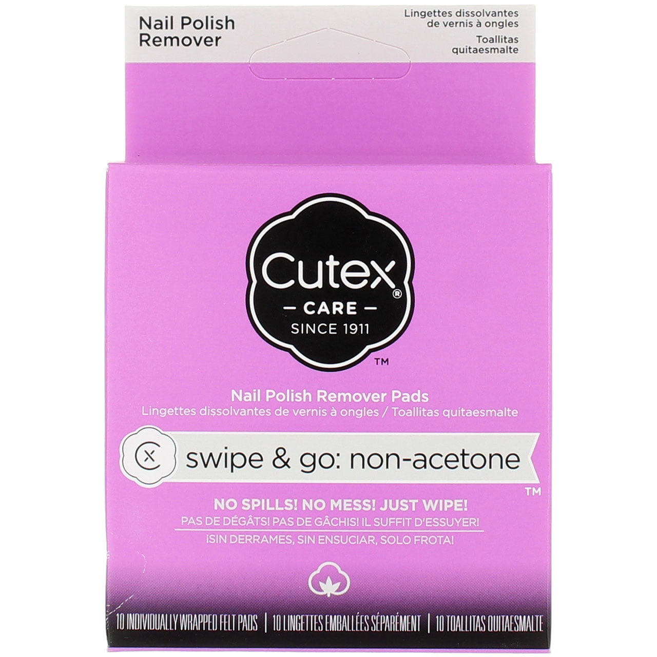 Cutex Swipe & Go Nail Polish Remover, 10 Ct Non-Acetone