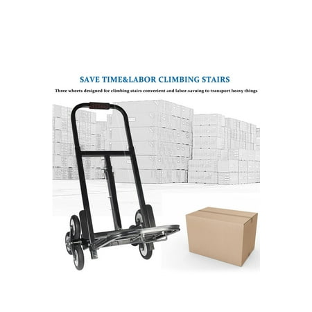 Olive Trolley - Stair Climber Hand Truck, SOLID RUBBER TIRES-440LBS Barrow Hand Truck Bracket Roll Cart Trolley