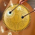 thumbnail image 3 of Instrumento Tambor Lluvia Likrtyny 14 Pulgadas 21 Notas Lengua Acero Con Mazos para Meditación Yoga, 3 of 9