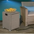 thumbnail image 2 of COSIEST Outdoor Patio Hideaway Wicker Grey Tank Table for Gas Fire Pits, 2 of 6