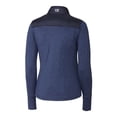 thumbnail image 3 of Women's Cutter & Buck  Navy Notre Dame Fighting Irish Alumni DryTec Stealth Hybrid Quilted Full-Zip Windbreaker Jacket, 3 of 3