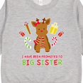 thumbnail image 3 of Inktastic Promoted to Sister with Christmas Reindeer Toddler Sweatshirt, 3 of 4