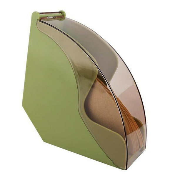 Acrylic Coffee Filter Holder with Lid Fan Shaped Filter Paper Dustproof Storage Box Dispenser