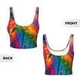 thumbnail image 5 of Lsque Colorful Parrot Jungle Dream A Printed Women'S Sports Bra, Compression, Moisture Wicking, High-Impact Sports Bra For Women,Supportive sports bra-X-Large, 5 of 9