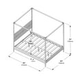 thumbnail image 7 of Harbor Queen Canopy Bed with Upholstered Headboard, Pecan/Swiss Coffee, 7 of 7