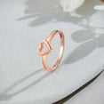 thumbnail image 2 of AFFY Open Heart Ring for Women in 14K Rose Gold over Sterling Silver -5.5, 2 of 5