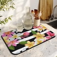 thumbnail image 3 of 2 Pack Washable Rubber Multicolored Flower Leaves Dish Drying Mats for Kitchen Counter Home Large Coffee Bar Pad Accessories and Decor for Utensils Stemware (2pcs 19.5''x12''), 3 of 5
