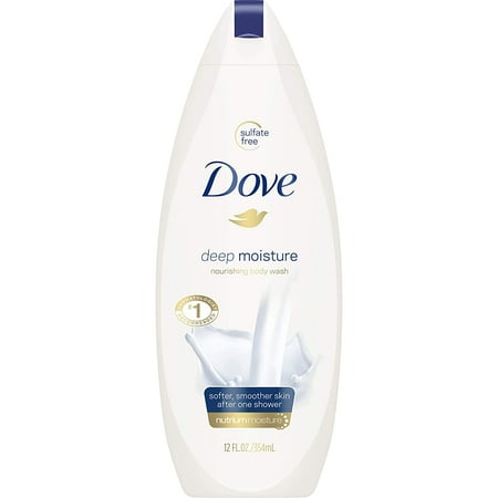 Dove Deep Moisture Nourishing Body Wash Sulfate-Free 12 oz Pack of 3