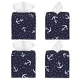 thumbnail image 2 of Kdxio Anchors Print Tissue Box Cover,Square Decorative PU Leather Facial Paper Case Organizer Holder Dispenser for Bathroom,Night Stands,Desk,Car 5.2''X5.2''X5.2'', 2 of 8