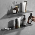 thumbnail image 2 of CSChome Industrial Style Wall Shelf Wall Mount Bathroom Shelf - Punch Free Adhesive, Heavy Duty Aluminum Alloy Multi-functional Storage Rack Holder Organizer, 2 of 7
