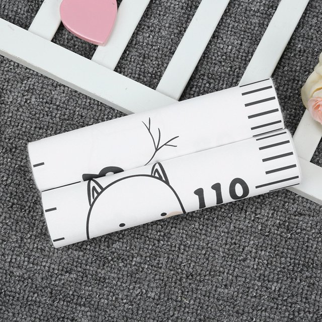 Regla De Medición De Altura Para Niños, Colgante De Pared De Madera Con Patrones De Dibujos Animados, 2 Metros De Longitud Para Niños Y Adultos.