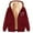 Wine2, variant on Jalioing Winter Thermal Jacket for Women Hooded Fleece Lined Long Sleeve Zipper Up Sweatshirts Thick Warm Coat Outerwear