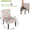 thumbnail image 3 of Modern Fabric Print Accent Chair Decorative Slipper Chair Vanity Chair Corner Side Chair White, 3 of 8